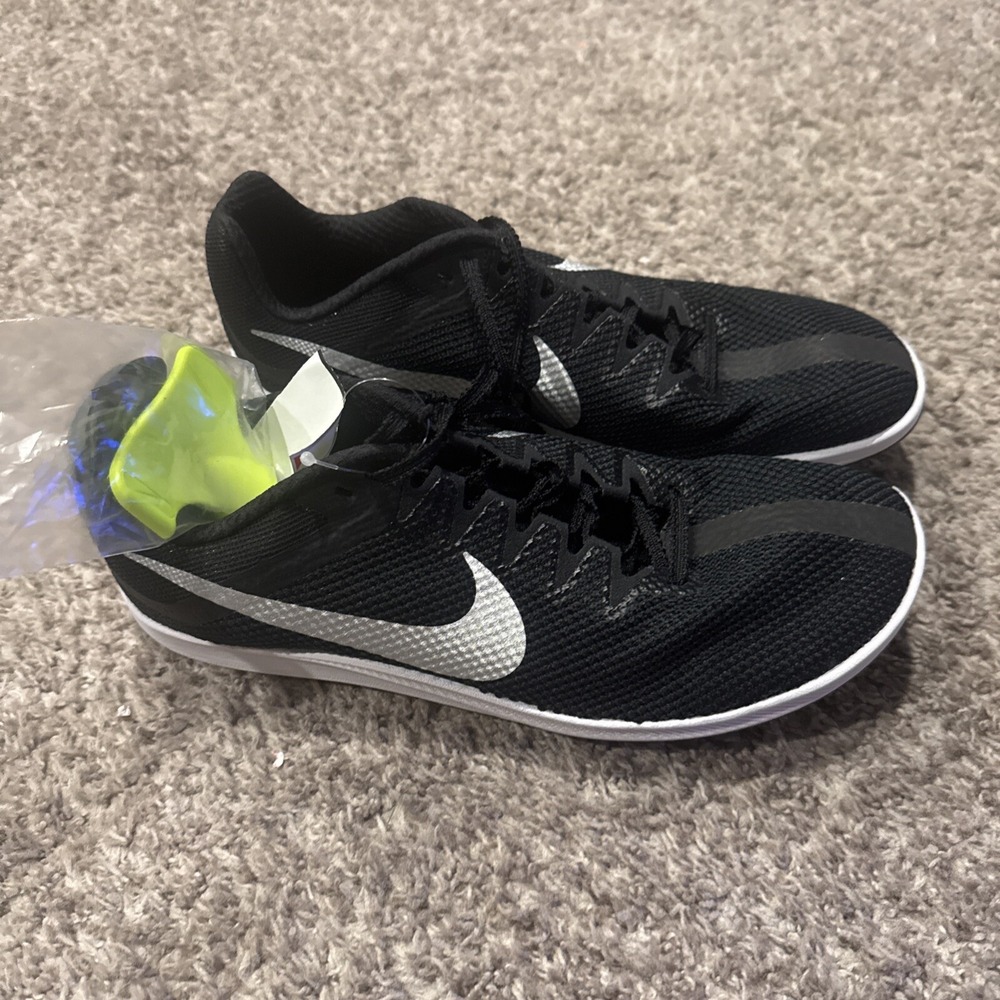 Size 10 - Nike Zoom Rival Black Metallic Silver